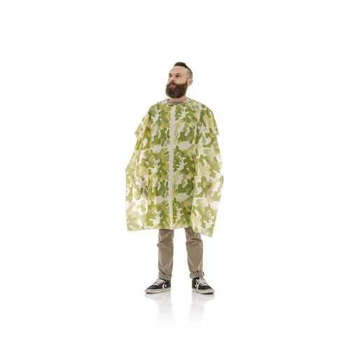 Egyszerhasználtos PE hajvágó beterítő terepmintás 100x130cm 20db