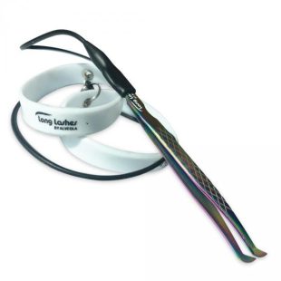   Long Lashes szilikon csipeszfogó karkötő (2db) fekete-fehér