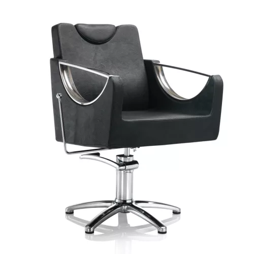 Hair Crown fekete fodrász szék - csillag talppal