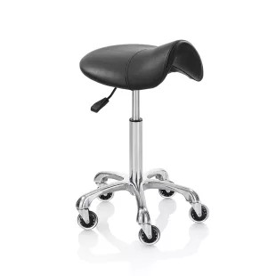   Roller Pro Elité Comfort Sadlle M fekete nyeregzsámoly króm talppal