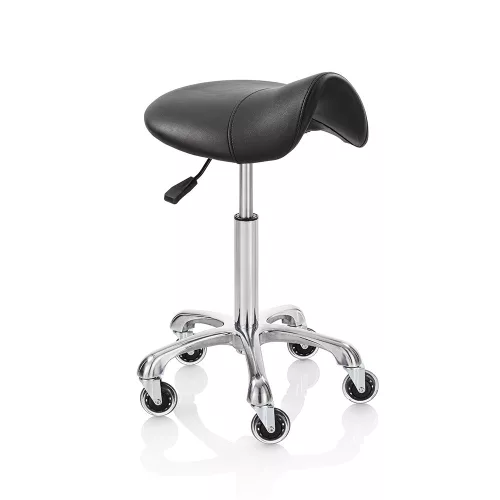 Roller Pro Elité Comfort Sadlle M fekete nyeregzsámoly króm talppal