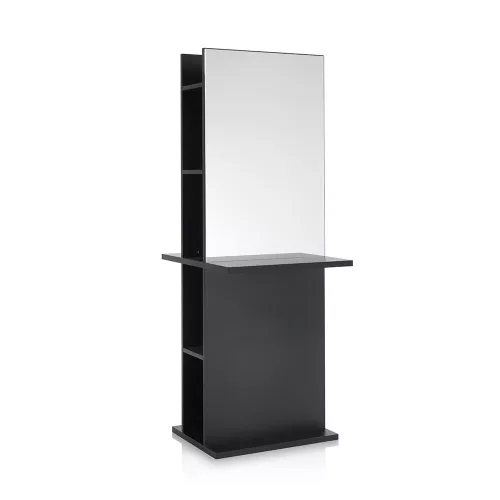Totem kétoldalas tükör polccal fekete